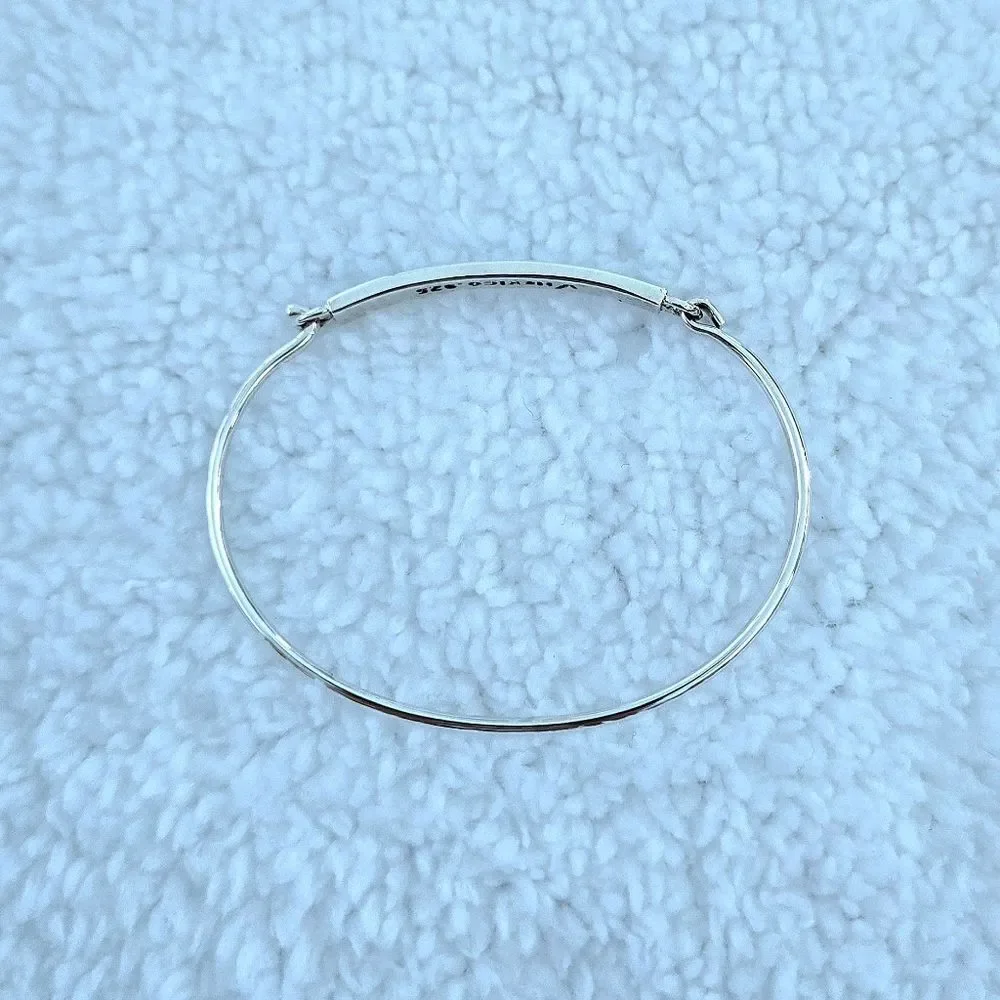 Taxco Sterling Silver🤍 Sleeping Beauty Turquoise🩵 Squares Flush Inlay Bracelet